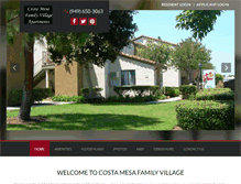 Tablet Screenshot of costamesafamilyvillage.com